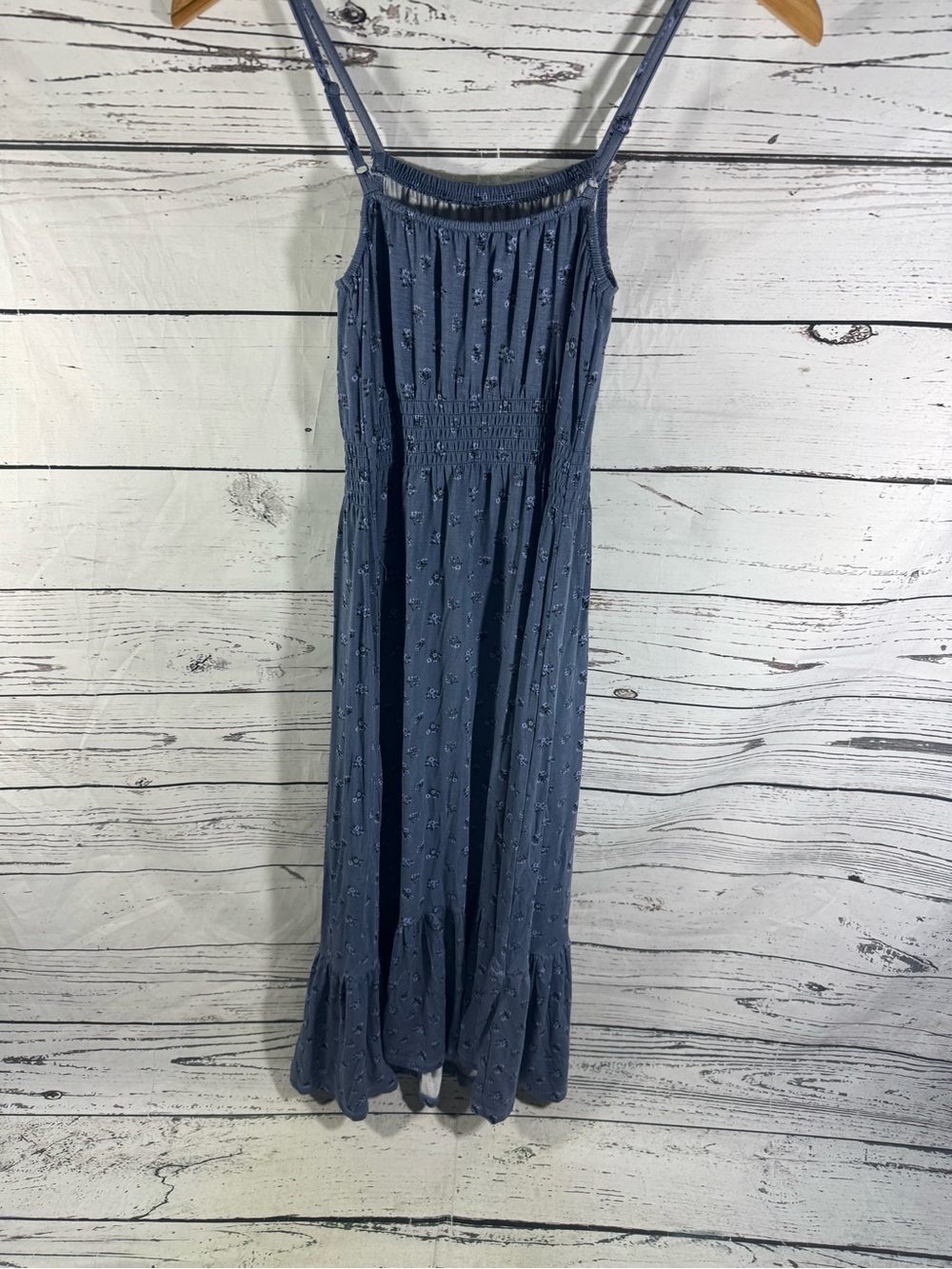 Rumi + Ryder Girls Blue Floral Maxi Dress Size Large EUC
